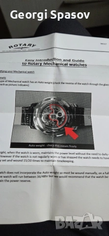 Мъжки механичен часавник Rotary swiss, снимка 7 - Мъжки - 54177472