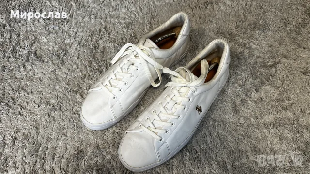 POLO RALPH LAUREN мъжки кожени маратонки/сникърси 45 номер, снимка 3 - Маратонки - 56260926