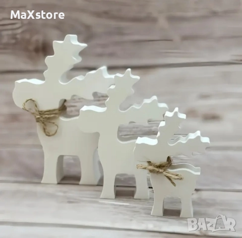 3 броя комплект елен елени Дълбок силиконов молд форма за свещи гипс сапун смола фондан шоколад , снимка 4 - Форми - 52155648