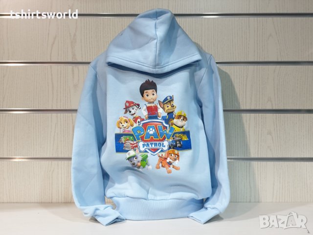 Нов детски суичър с дигитален печат на Paw Patrol в светлосин цвят, снимка 5 - Детски анцузи и суичери - 38507032