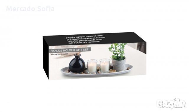 Дървена поставка за чаени свещи и саксия с растение, снимка 4 - Декорация за дома - 31565488