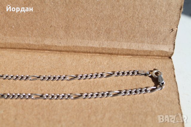 Сребърен синджир, снимка 4 - Гривни - 32033964