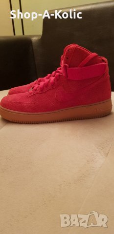 Original NIKE AIR FORCE 1 High '07 Red Suede, снимка 5 - Кецове - 35202178