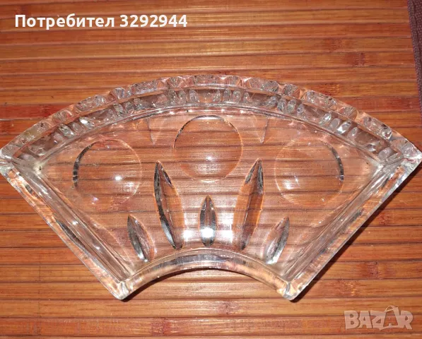 Масивно кристално плато за ордьоври, снимка 3 - Прибори за хранене, готвене и сервиране - 48017770