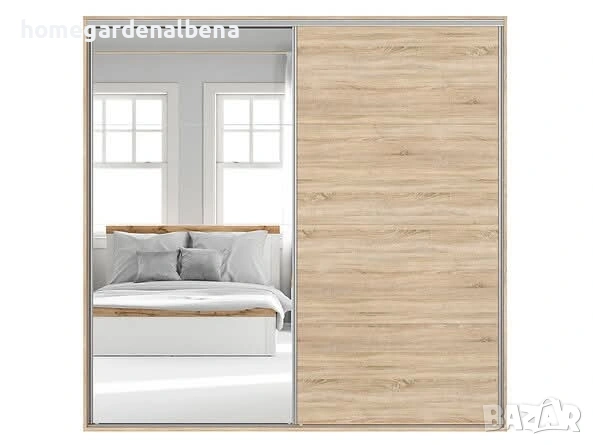 Гардероб с плъзгащи врати Flex 5 дъб сонома 240×240×66см Hettich