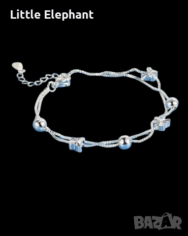 Pre order Сребърна гривна lazer пеперуди,luxery party jewelry,колекция"Holidays"/нова