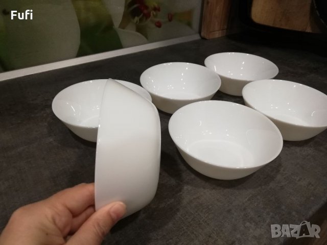 13 лв, за 6 броя нови купички закалено стъкло, с етикети, френски , снимка 3 - Чинии - 35312847