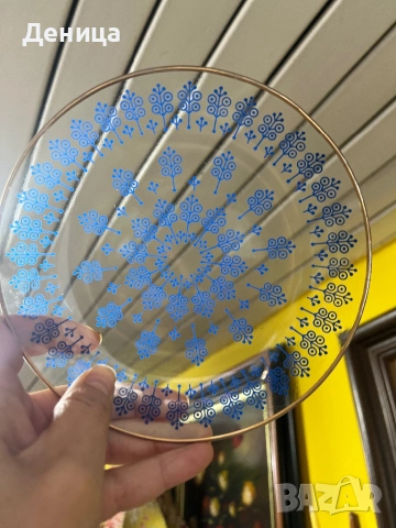Руски стъклени чинии за десерт, снимка 5 - Чинии - 52496260
