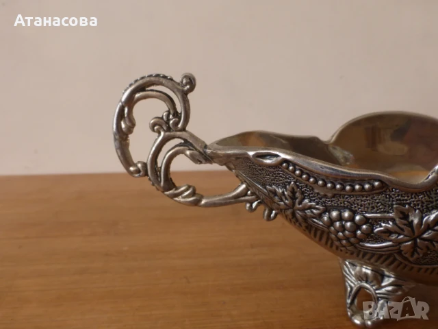 Посребрена сосиера, снимка 8 - Антикварни и старинни предмети - 51007057