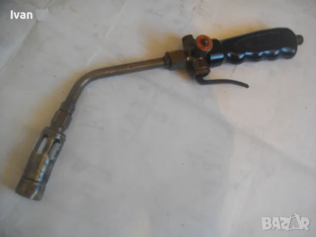 35см ГАЗОВА ГОРЕЛКА СЪС СПУСЪК Старо качество немска ELGA Масивна бакелит бронз, снимка 4 - Други инструменти - 47939396