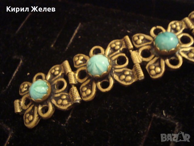ВЪЗРОЖДЕНСКА БРОНЗОВА ЕТНО ГРИВНА с НАТУРАЛНИ ШЛИФОВАНИ СКЪПОЦЕННИ КАМЪНИ ТУРМАЛИН МАЙСТОРСКА 23471, снимка 13 - Антикварни и старинни предмети - 33846568