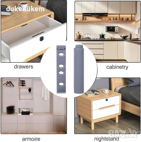 Push to Open система с демпфер и магнит за шкафове и чекмеджета, 12 броя, снимка 4 - Шкафове - 53016603