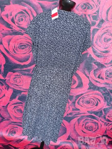 Нова Черно-бяла рокля Солей плисе под коляното 2ХЛ Намалена от 60 лв , снимка 5 - Рокли - 37747801