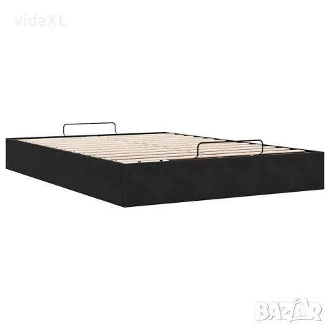 vidaXL Османска рамка за легло без матрак, черна, 140x200 см кадифе, снимка 9 - Спални и легла - 56146966
