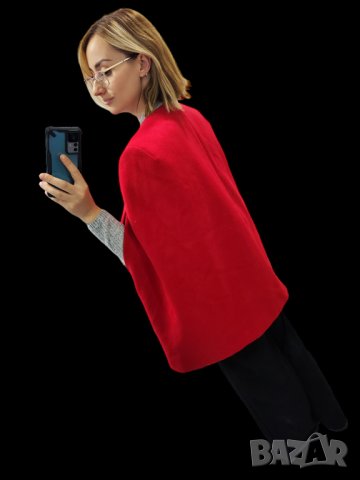 Naf Naf дамско елегантно червено палто, 38/М размер, снимка 3 - Палта, манта - 42055310