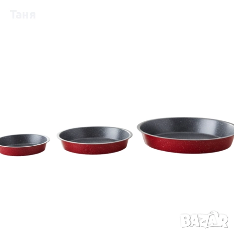 Премиум кръгла тава с мраморно покритие – идеална за сладкиши и печени ястия, снимка 4 - Съдове за готвене - 52503385