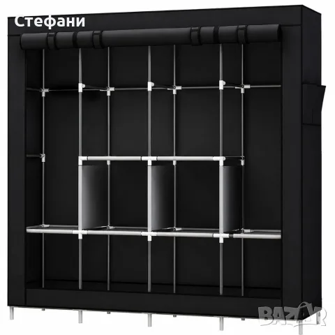 Сгъваем текстилен гардероб XXL 175x45x170cm – просторен, здрав и практичен, снимка 4 - Гардероби - 56169132