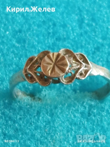 Ажурен сребърен пръстен винтидж стил майсторска изработка 52992, снимка 6 - Пръстени - 54005549