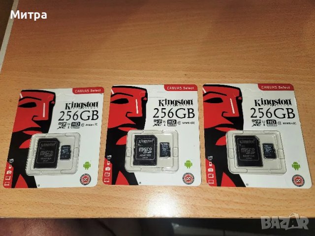 SD карта памет Kingston 256GB плюс SD адаптер, снимка 3 - Карти памет - 50339709