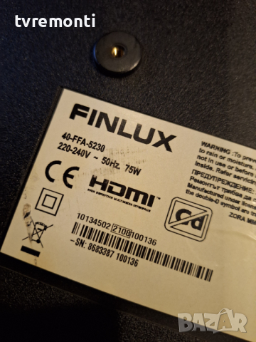 Power 17IPS62 for 40inc for Finlux 40-FFA-5230  DISPLAY VES400UNDS-2D-N41, снимка 5 - Части и Платки - 44534412