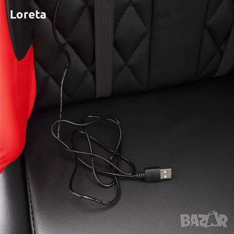 Геймърски стол за релакс с масаж и подложка за крака , снимка 8 - Столове - 53276189