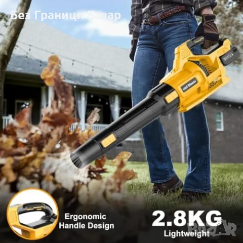 Нова Безжична градинска духалка 21V, 3 скорости, 2 батерии, ремък за листа 21V 2x4Ah 240 км/ч, снимка 8 - Градинска техника - 55801385