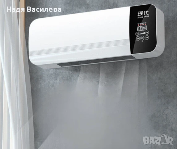 Модерна печка за стенен монтаж,за студено и топло,с двойно предназначение,LED дисплей