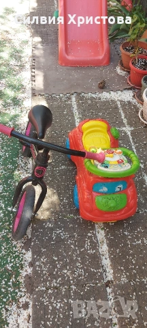 Продавам колело за баланс и кола за бутане , снимка 5 - Детски велосипеди, триколки и коли - 54120470