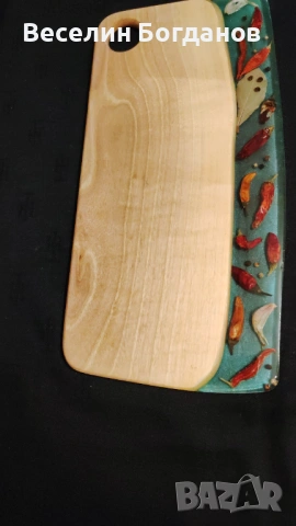 епоксидна смола и дърво,дъска за рязане и сервиране, снимка 7 - Други - 53060091