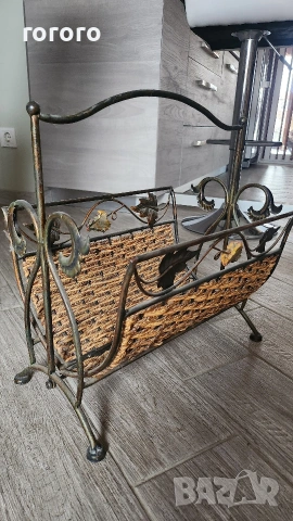 поставка за вестници от ковано желязо, снимка 2 - Други - 53301759