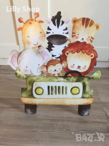 Покани, банер за рожден ден, Сафари Джунгла  / Safari Jungle, снимка 6 - Покани - 53177046