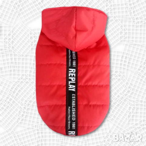 Луксозно Яке за куче. Луксозни дрехи за кучета. Кучешки Якета Реплей, снимка 2 - За кучета - 34402670