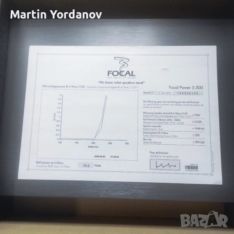 Focal FP 5.500, снимка 5 - Ресийвъри, усилватели, смесителни пултове - 52592153