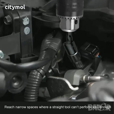 Комплект адаптери,  3 части,  1/4", 3/8", 1/2, въртящи се на 360, Chrome Vanadium, снимка 6 - Бормашини - 50909087