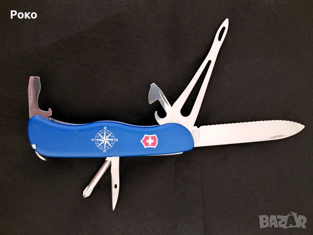 Victorinox Skipper 111mm – рядък корабен нож със Slide Lock (сиво копче) – Колекционерски, снимка 2 - Ножове - 55753783