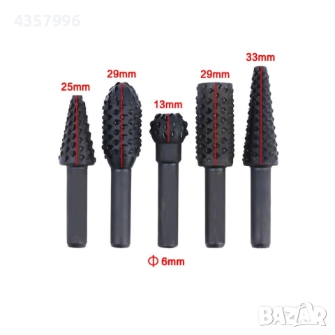 Комплект фрези за дърво - PA1287 - 5 бр. / к-т, снимка 3 - Други инструменти - 52098306