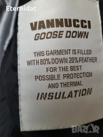 Черно зимно яке с качулка гъши пух VANNICCI , снимка 12 - Якета - 52142618