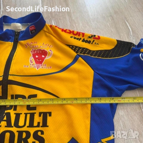 Винтидж вело тениска колоездачна фланелка Groupe Renault Motors размер M, снимка 3 - Спортни дрехи, екипи - 53278581