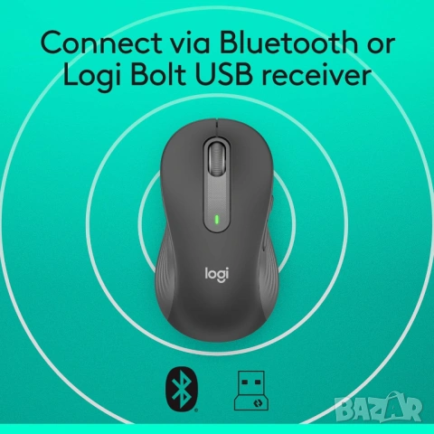 Безжична мишка Logitech Signature M650 L silent touch [Нова не разпечатана], снимка 10 - Клавиатури и мишки - 54259920