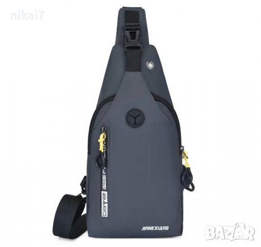 мъжка чанта паласка непромокаема функционална 3 джоба с цип, снимка 5 - Чанти - 37646983