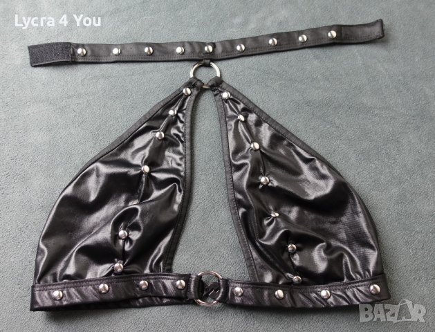Lust by Teensy Weensy S/M размер (75-80В гръдна) черно бюстие с чокър за врат, снимка 2 - Корсети, бюстиета, топове - 40501490