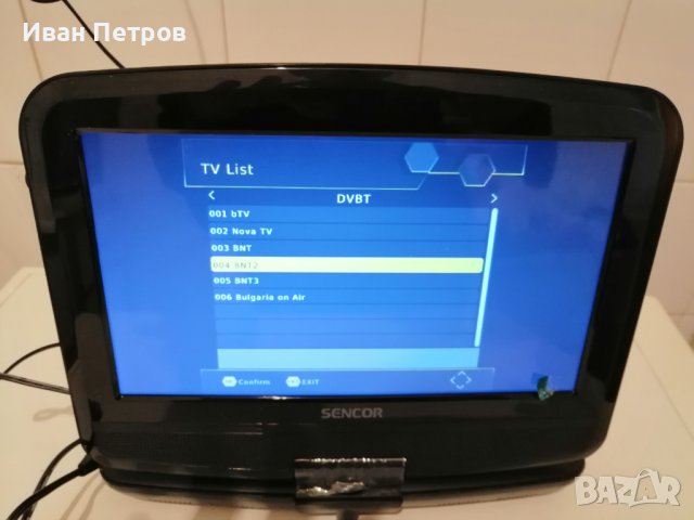Продажам ТВ с ДВД  СЕНКОР 9'' за кола и дома, снимка 5 - Телевизори - 42222302
