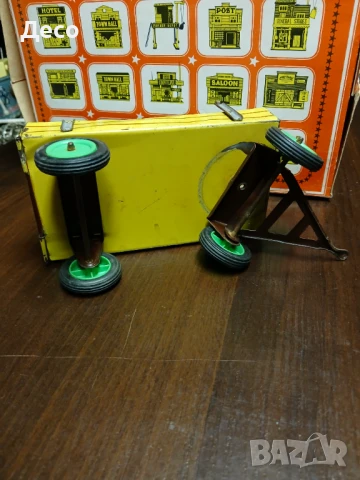 Стара тенекиена играчка ремарке KDN Чехословакия., снимка 6 - Колекции - 51307112