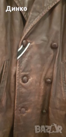 Немско офицерско кожено яке от Втората световна война оригинал , снимка 3 - Антикварни и старинни предмети - 30005115