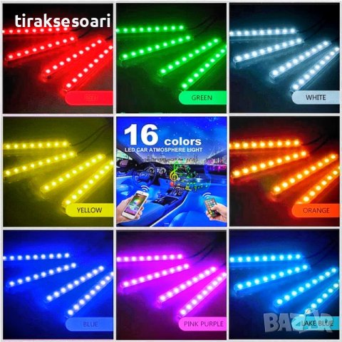 RGB LED подсветка Осветление за интериор, реагираща на музика, снимка 3 - Аксесоари и консумативи - 36745242