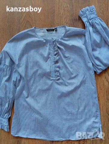 MASSIMO DUTTI  blue striped shirt - дамска риза р-р 38 / М, снимка 4 - Ризи - 55849665
