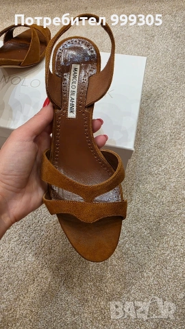 Оригинални обувки Manolo Blahnik – модел SUSPIRO, размер 36.5, снимка 4 - Дамски обувки на ток - 54364209