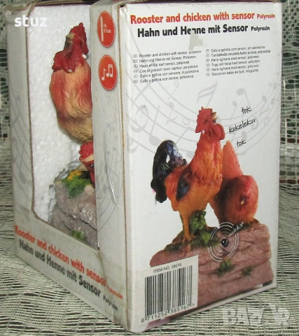 Музикално украшение със сензор за движение Петел и Кокошка, снимка 9 - Музикални играчки - 53976218