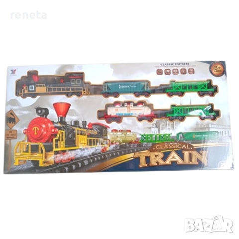 Влак с четири вагона и релси, Звук, Светлина, Пластмасов