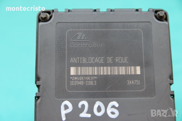 ABS модул Peugeot 206 (1998-2009г.) 10.0948-1108.3 / 10094811083 / 96 325 394 80 / 9632539480, снимка 2 - Части - 39060969